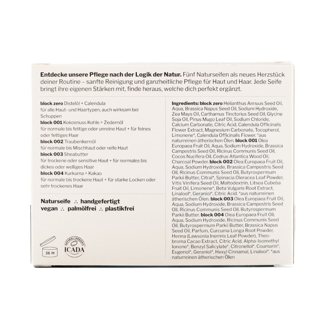 Geschenk-Box "Naturseifen" | Limited Edition mit 5 therefore beauty Pflegeseifen