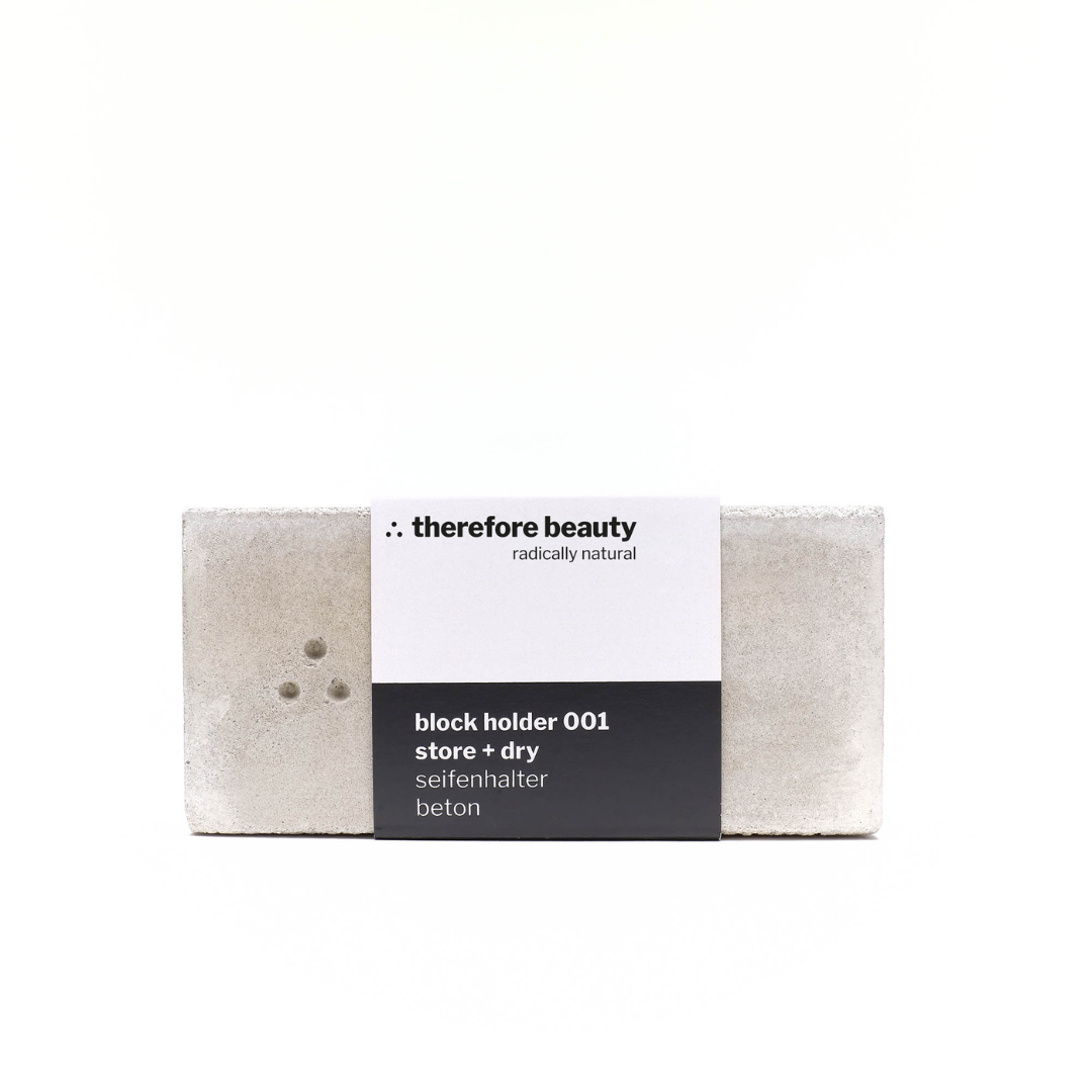 block holder 001 | handcrafted designer soap dish | made of concrete | extends the life of your soap