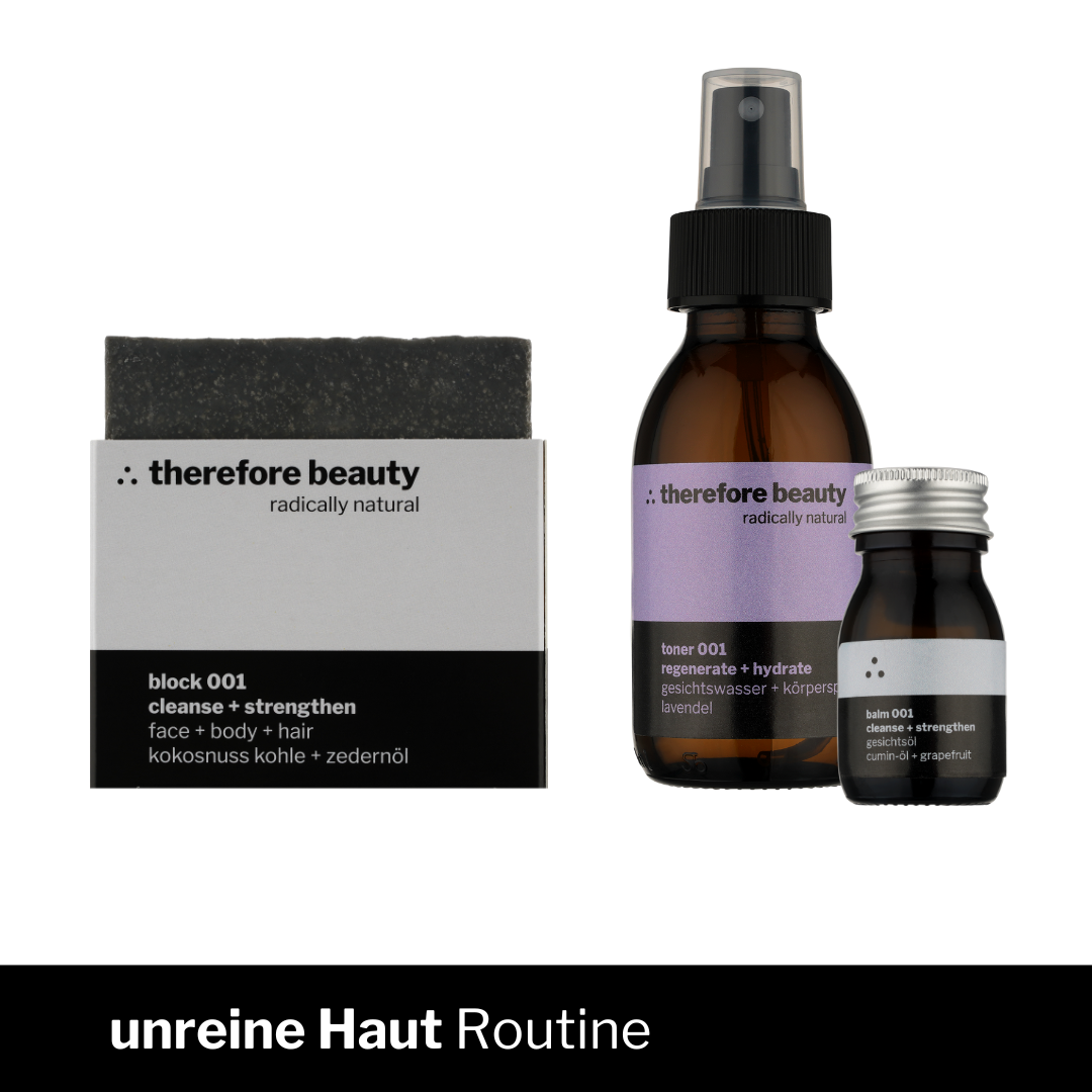 care set 001 | blemish-prone, oily skin | gentle plant power instead of anti-acne treatments