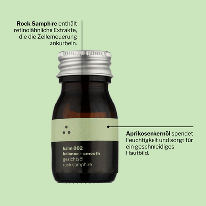 Balm 002 | face oil for mature or dry skin | firming with sea fennel