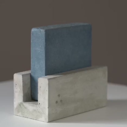 block holder 001 | handcrafted designer soap dish | made of concrete | extends the life of your soap