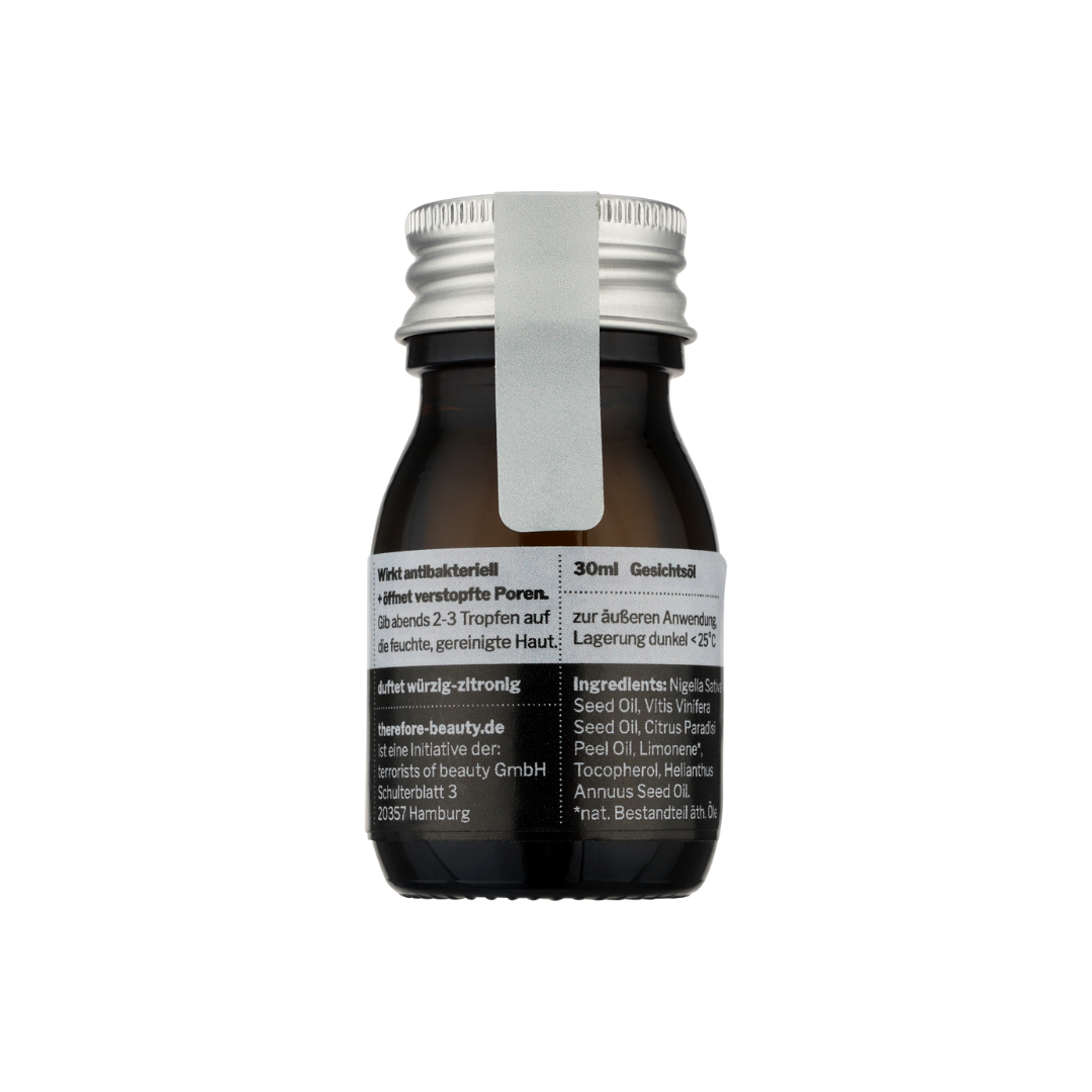 balm 001 | face oil with black seed oil | for blemished skin | fights pimples + acne