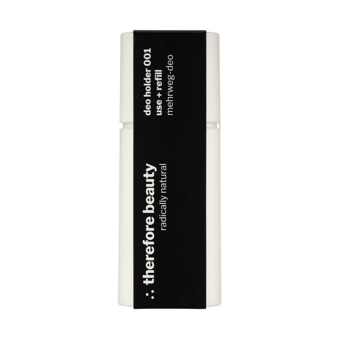 Refillable deodorant | provides intensive care + effectively combats odor | with deposit system